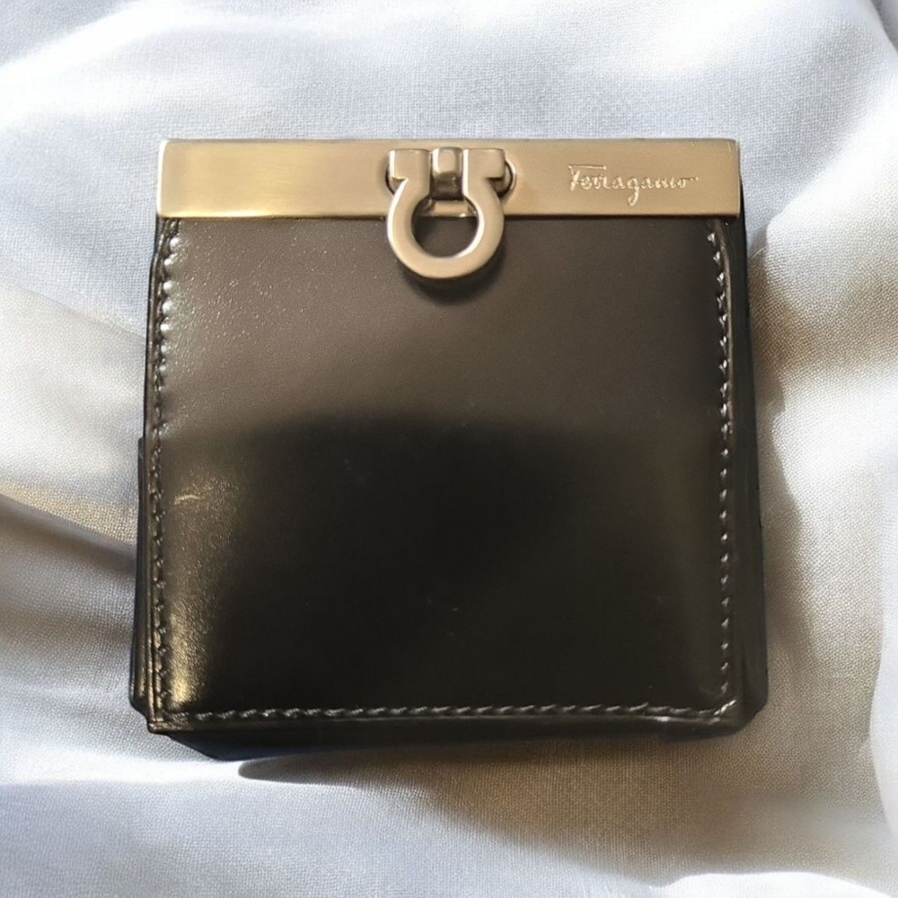 Ferragamo Black Leather Wallet